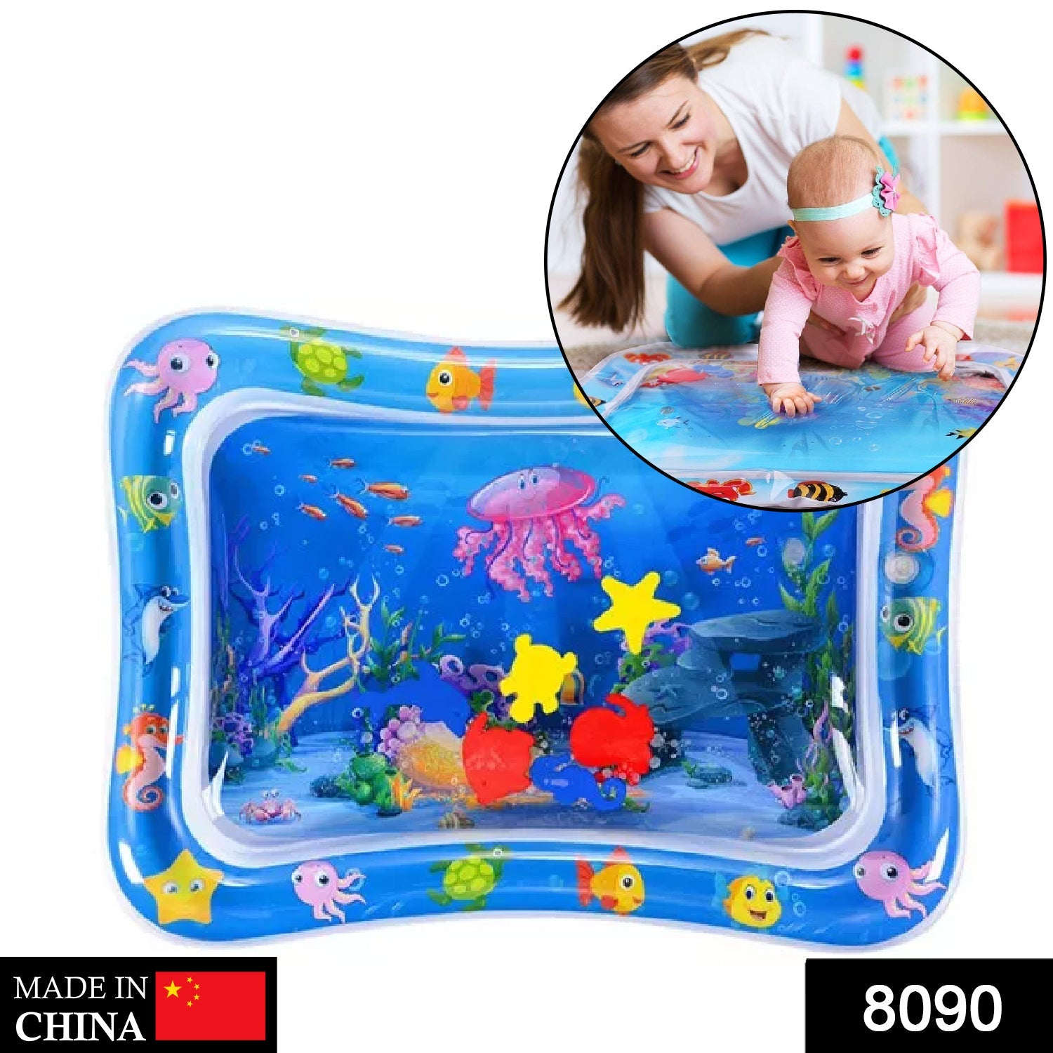 8090 Baby Water Mat Inflatable Baby Play Mat Activity Center for Infant Baby Toys 3 to 15 Months, Baby Gifts for Boys Girls(Assorted Design) DeoDap 8090 Baby Water Mat Inflatable Baby Play Mat Activity Center for Infant Baby Toys 3 to 15 Months, Baby Gifts for Boys Girls(Assorted Design) DeoDap